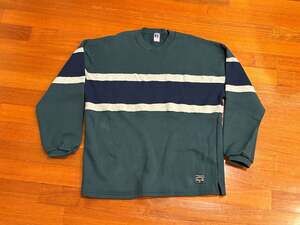 90s Russell Athletic Striped Colorblock Crewneck Sweatshirt XXL Made in USA